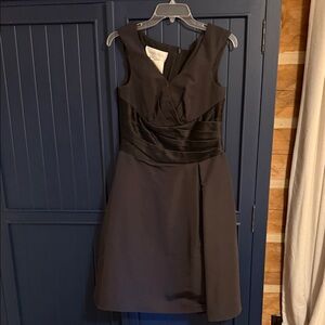 David's Bridal Black Sleeveless Midi Dress